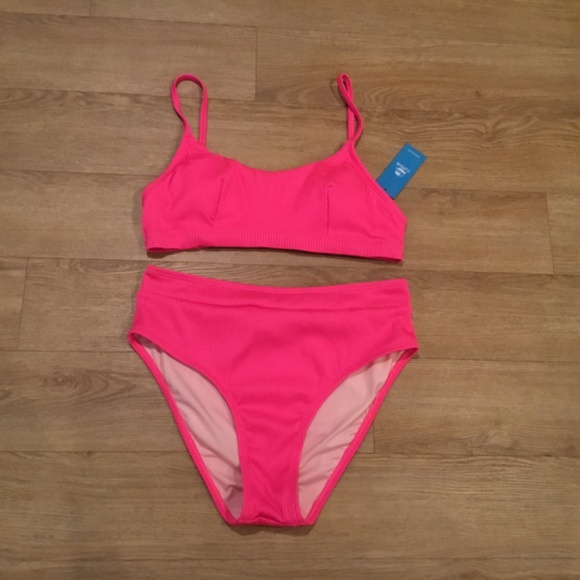 Women's High Waisted Scoop Neck Bikini Set - Picture 5 of 7